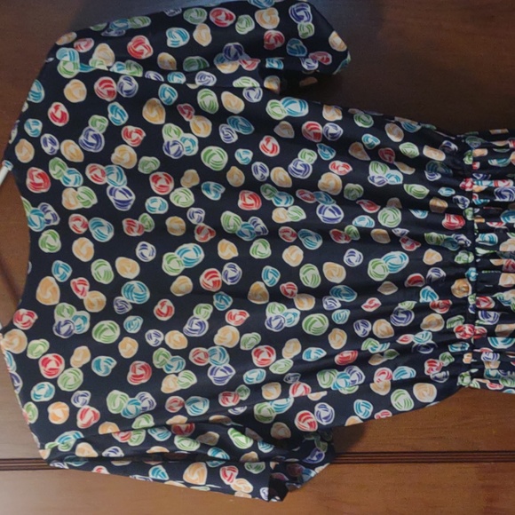 Vintage Liz Roberts 1970s maxi dress MCM modest pleated conservative candy balls - Picture 7 of 16